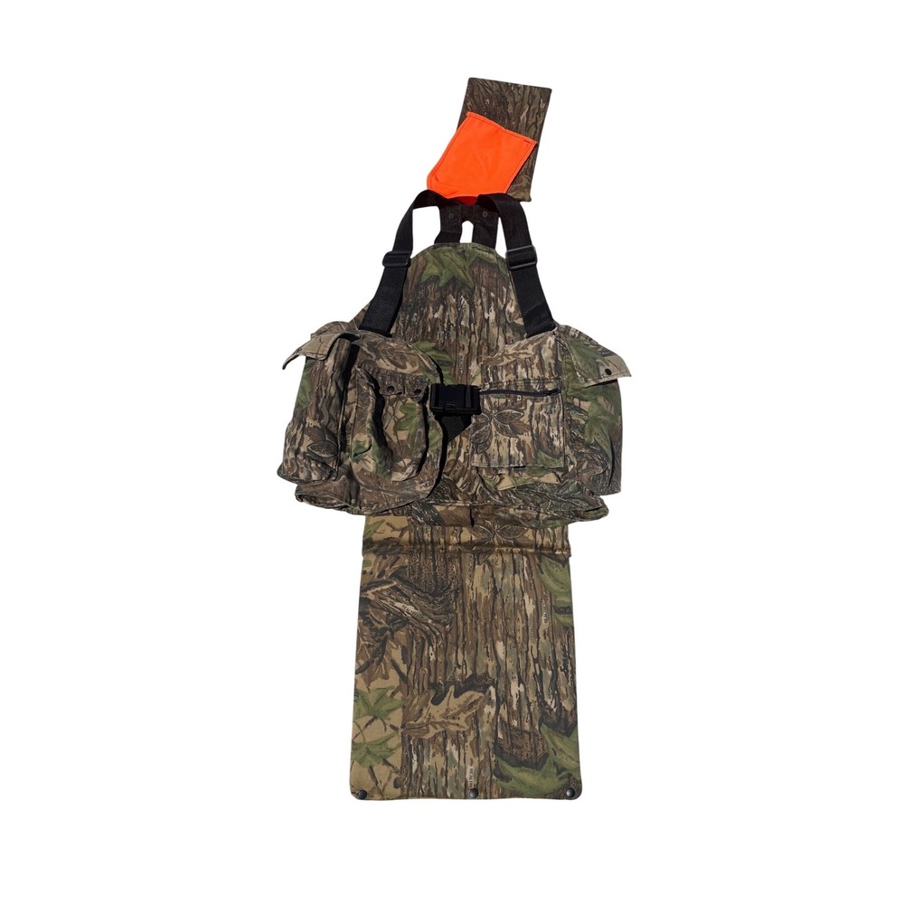 Realtree Camo Turkey Hunting Vest with Padded Seat Adjustable Straps